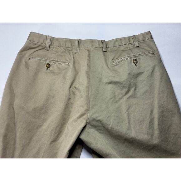 Orvis Men's Flat Front Straight Leg Khaki Chino Pants - Size 38x28.5 - Picture 4 of 6